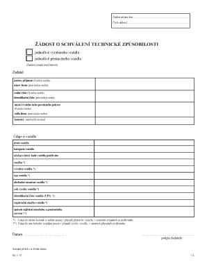Application for Approval of Technical Suitability of a Vehicle