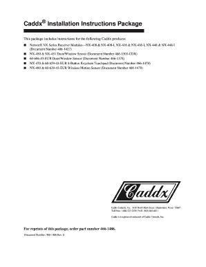 Caddx Installation Instructions Package - Global Gate Controls - ssts net