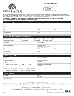 ACH Transfer Form