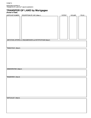 Transfer of Land by Mortgagee Form T4