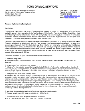 New York Building Permit Application
