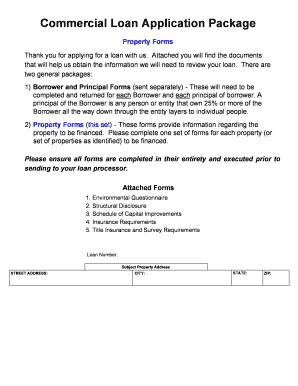 Commercial Loan Property Forms
