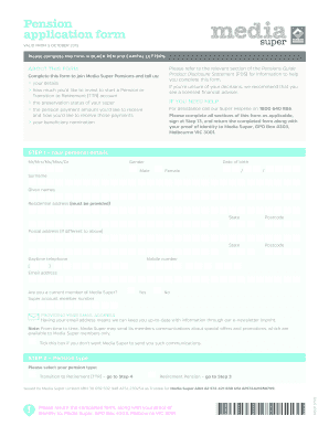 Media Super Pension Application Form