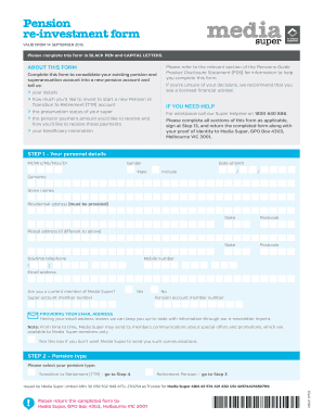 Pension Reinvestment Form
