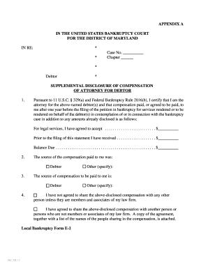 Supplemental Disclosure of Attorney Compensation