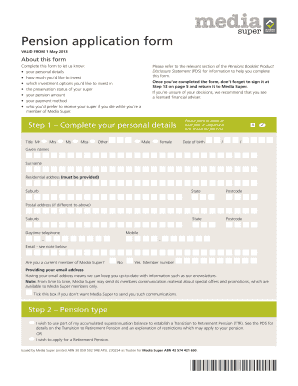 Pension Application Form