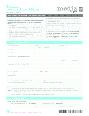 Pension Reinvestment Form