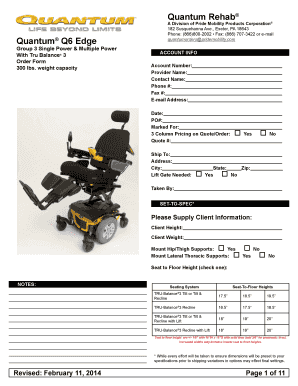 Quantum Q6 Edge Order Form