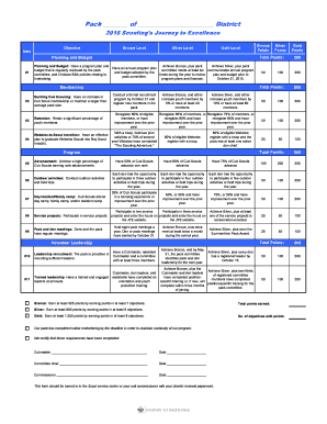 2015 Scouting Journey to Excellence Pack Performance Recognition