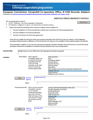 EU Service Procurement Notice