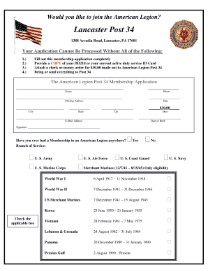 American Legion Membership Application