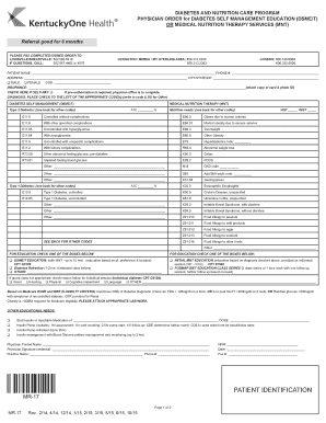 Physician Order for Diabetes Self Management Education
