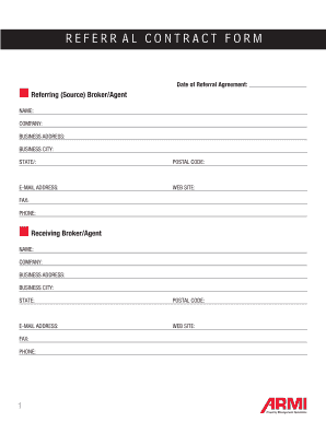 Referral Contract Form