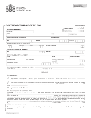 Contrato de Trabajo de Relevo