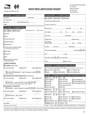 Horizon Blue Cross Blue Shield Group Enrollment Form