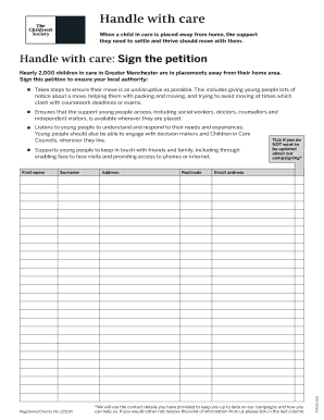 Handle with Care Petition