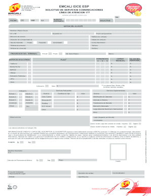 SOLICITUD DE SERVICIOS COMUNICACIONES