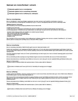 Norwegian Motor Vehicle Use in Wilderness Application