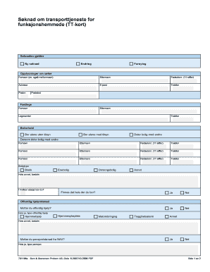 Norwegian Disability Transport Service Application