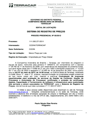 Menor Preo por Lote - terracap df gov