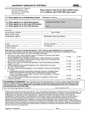 Individual Insurance Appointment Application