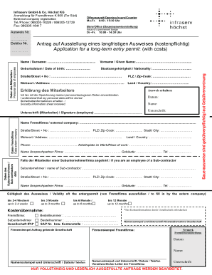 Anmeldung für Fremdfirmen