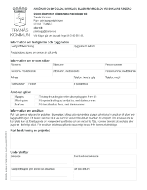 Building Permit Application Form