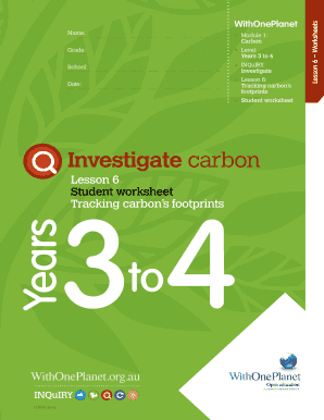 Carbon Footprint Student Worksheet