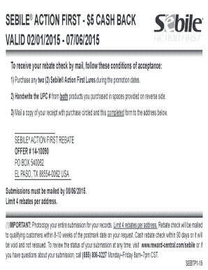 Sebile Action First Lure Rebate Form
