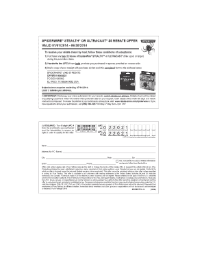 SpiderWire Line $5 Rebate Form