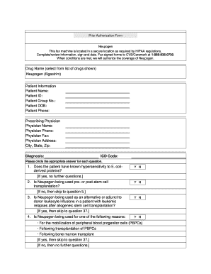 Neupogen Prior Authorization Form