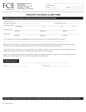 Prescription Drug Claim Form