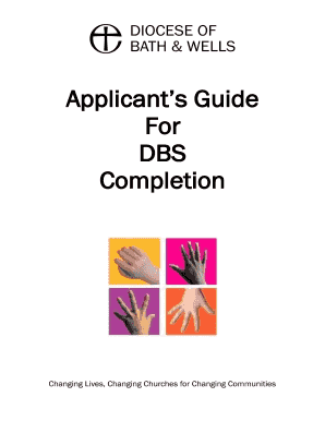 Wage increase form - Applicants Guide For DBS Completion - Diocese of Bath and Wells - bathandwells org