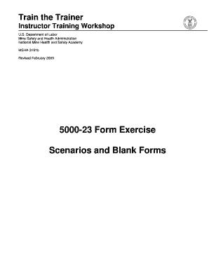 MSHA Form 5000-23 Training Documentation