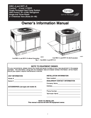 Heat Pump System Owner's Information Manual