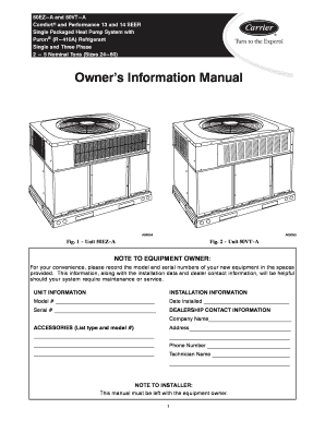 50EZ-A and 50VT-A Heat Pump System Owner’s Manual