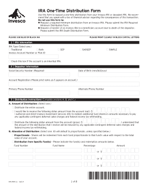 IRA One-Time Distribution Form