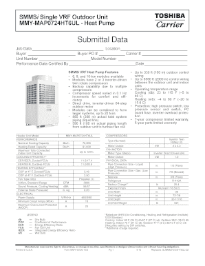 SMMSi VRF Heat Pump Submittal Data