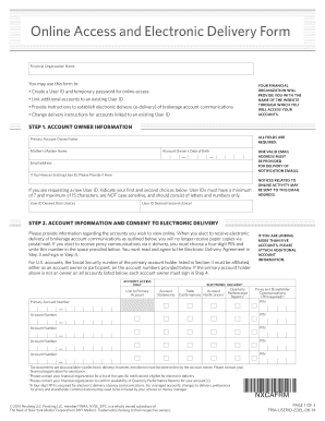 User ID and Electronic Delivery Form