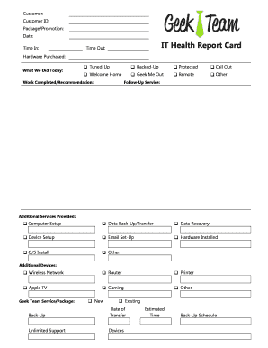 IT Health Report Card
