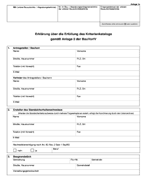Erklärung über die Erfüllung des Kriterienkatalogs