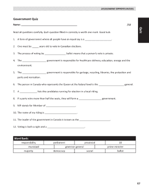Government Quiz