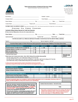 Telecommunications Services Order Form