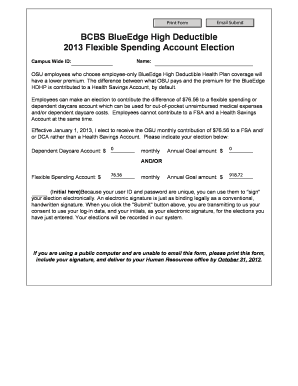 OSU Flexible Spending Account Election Form