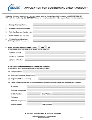 cenvet trading account application 2014doc