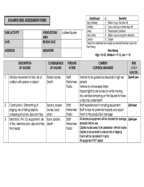 Event Risk Assessment Form