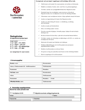 Swedish Custodian Report for Unaccompanied Minors