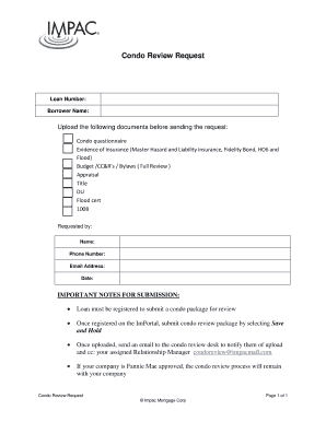 Condo Review Request Form