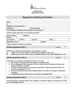 Request for Building Information Form
