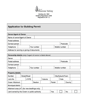 Application for Building Permit